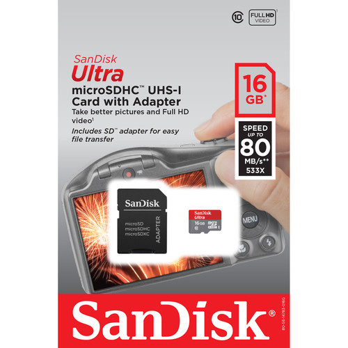 فروش مموری و کارت حافظه سن دیسک میکرو اس دی SanDisk Micro SD 16GB Ultra