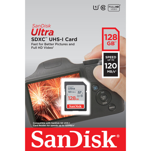 قیمت کارت حافظه سن دیسک SanDisk SD 128GB 120mb