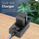 شارژر دوبل باتری نیوور به همراه دو باتری Neewer Dual Charger with NP-FZ100 Batteries